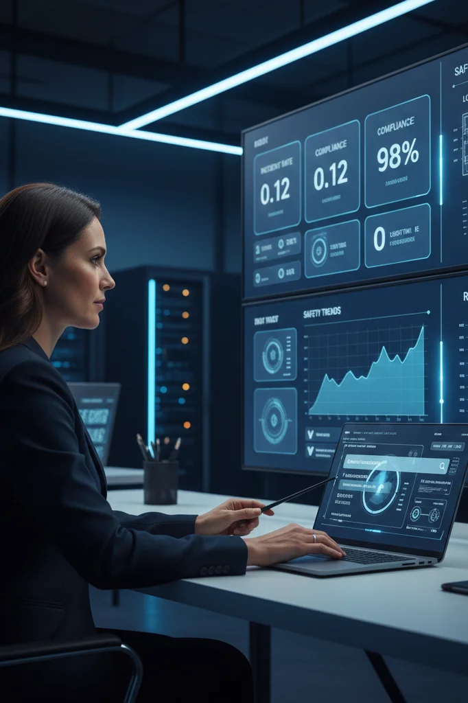 Field worker using tablet