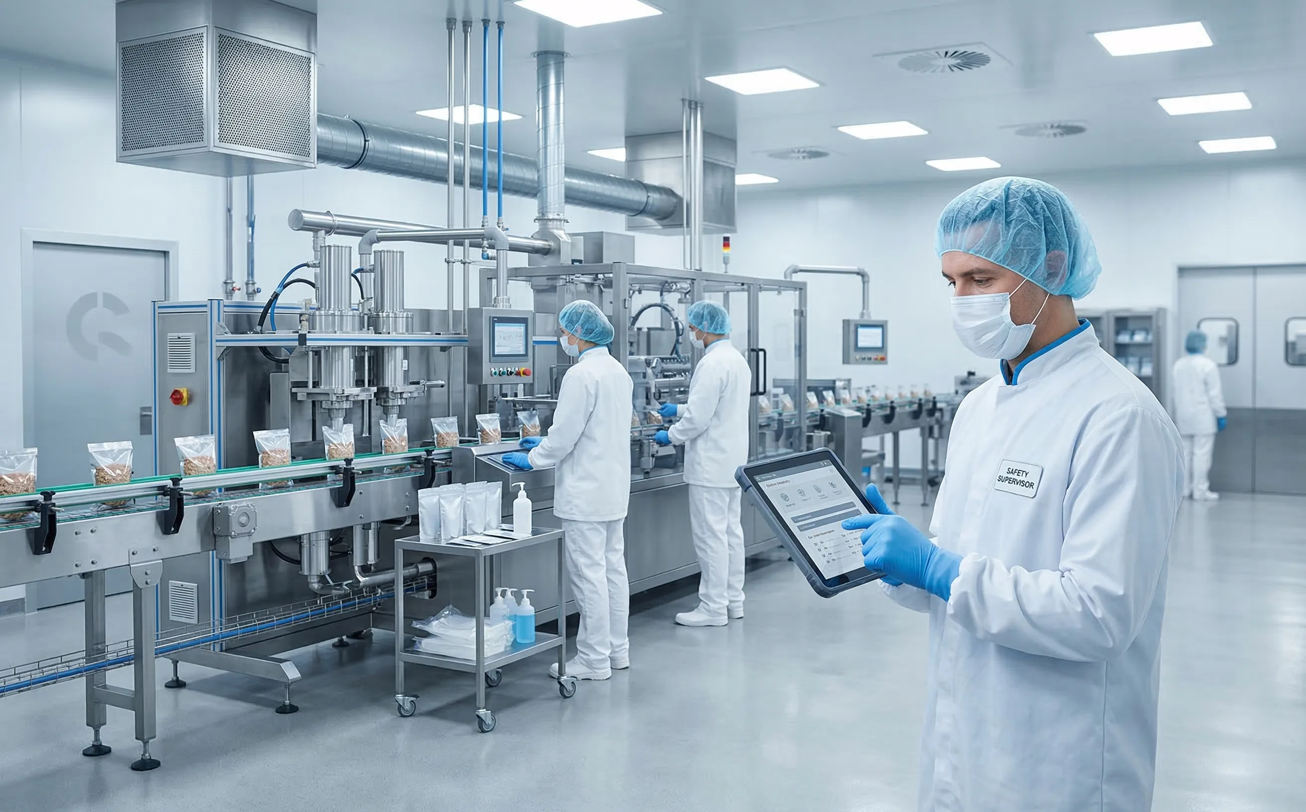 Factory Worker with Tablet