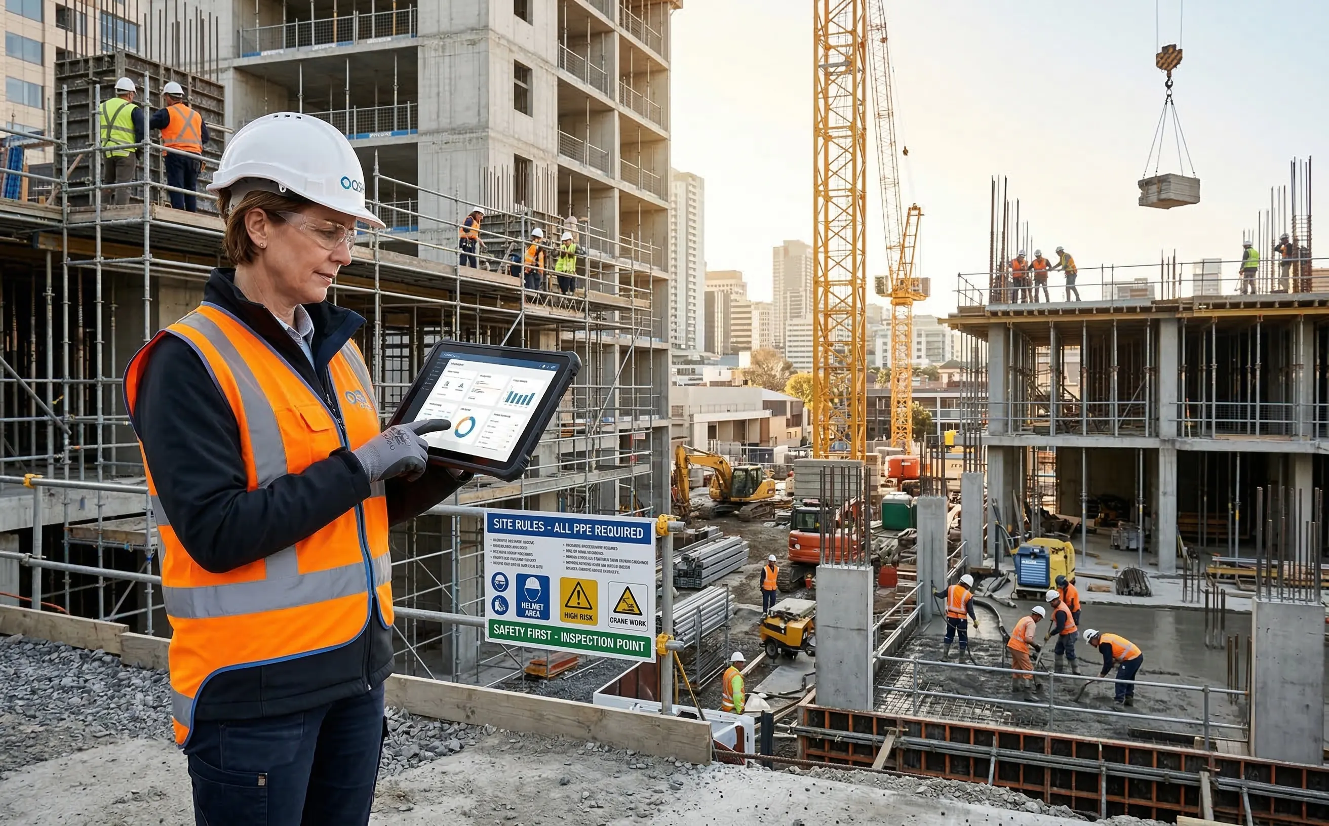 Factory Worker with Tablet