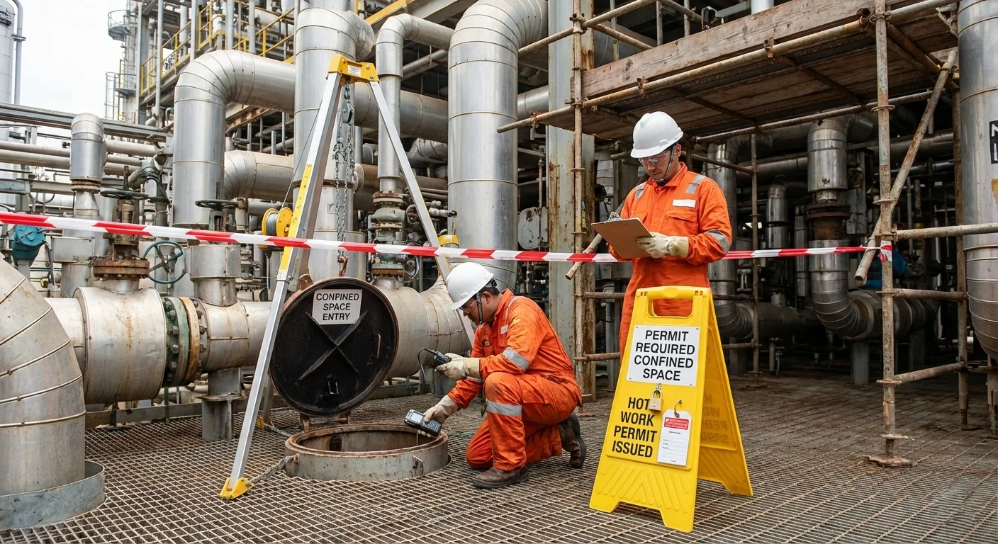 Safety professional with tablet